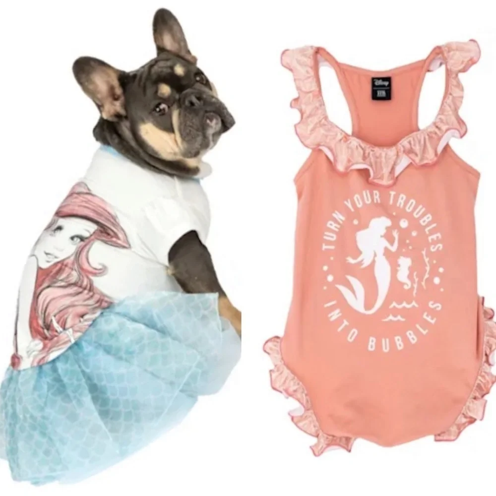 NWT Disney Little Mermaid Ariel 2 outfits swimsuit XS